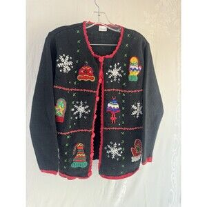Cherokee Grandma Knit button up Cardigan Christmas Winter Jacket